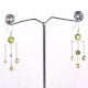 Handmade 925 Sterling Silver Dangle Earrings with Peridot Gemstone